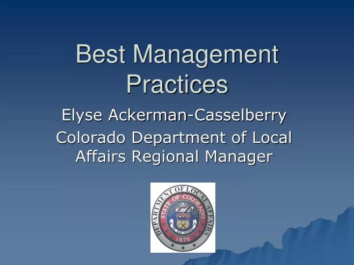 best management practices