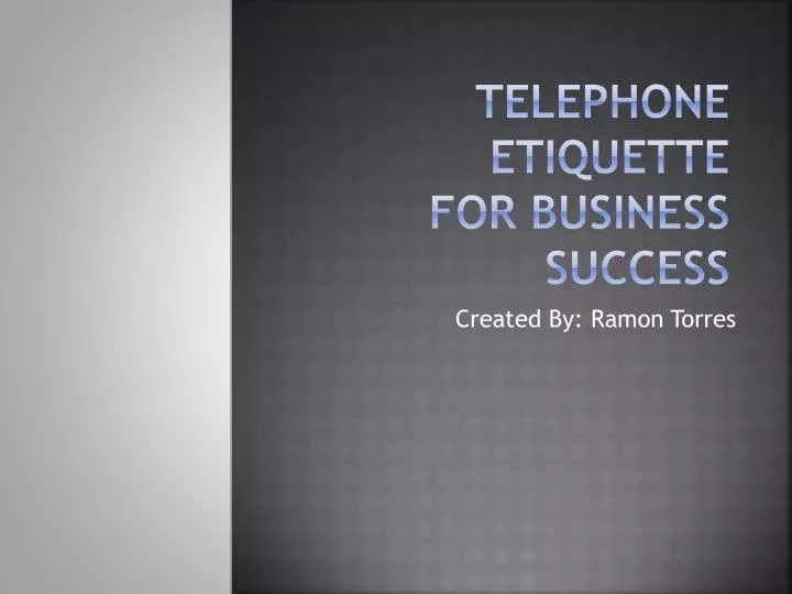 telephone etiquette for business success