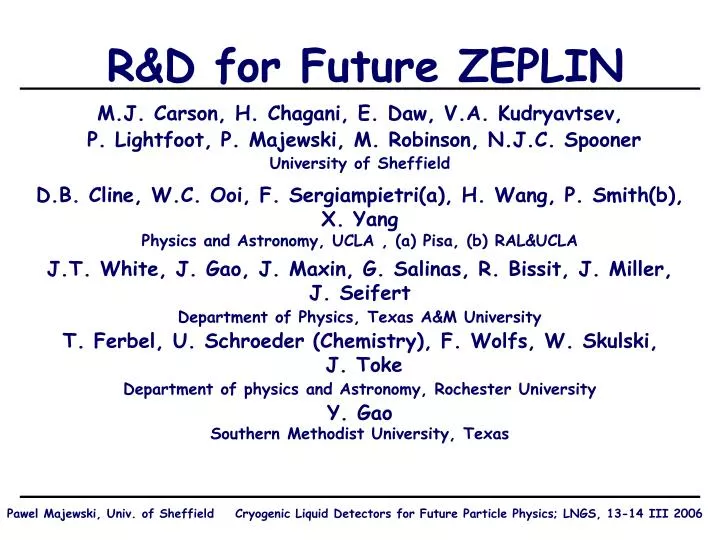 r d for future zeplin