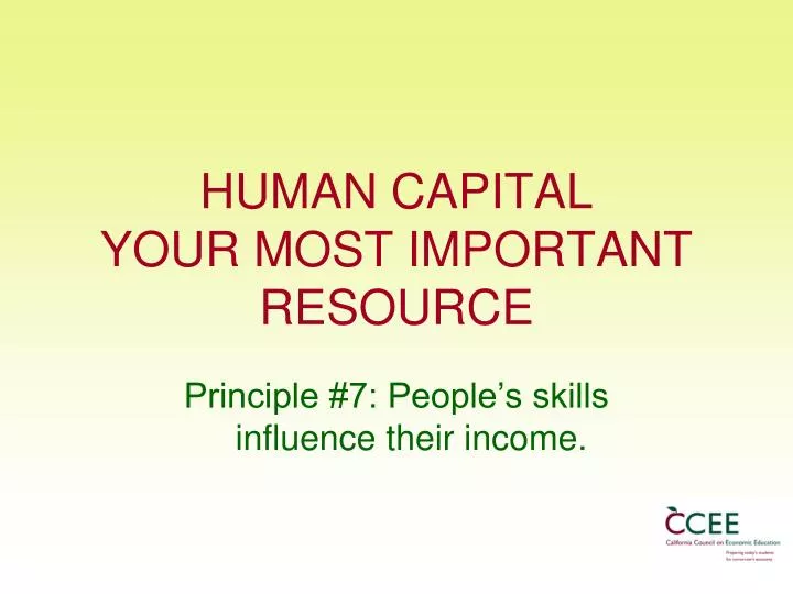 human capital your most important resource
