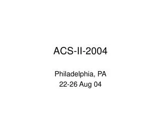 ACS-II-2004