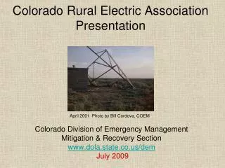 Colorado Rural Electric Association Presentation
