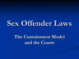 Sex Offender Laws