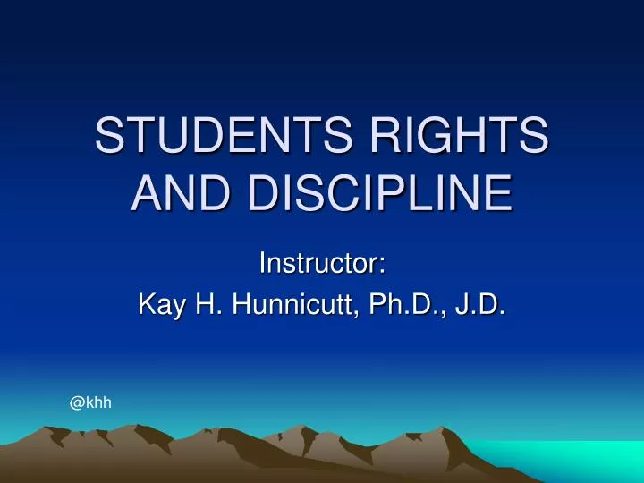 students rights and discipline