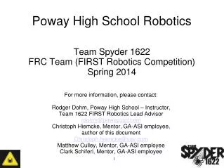 Poway High School Robotics