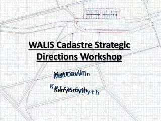 WALIS Cadastre Strategic Directions Workshop