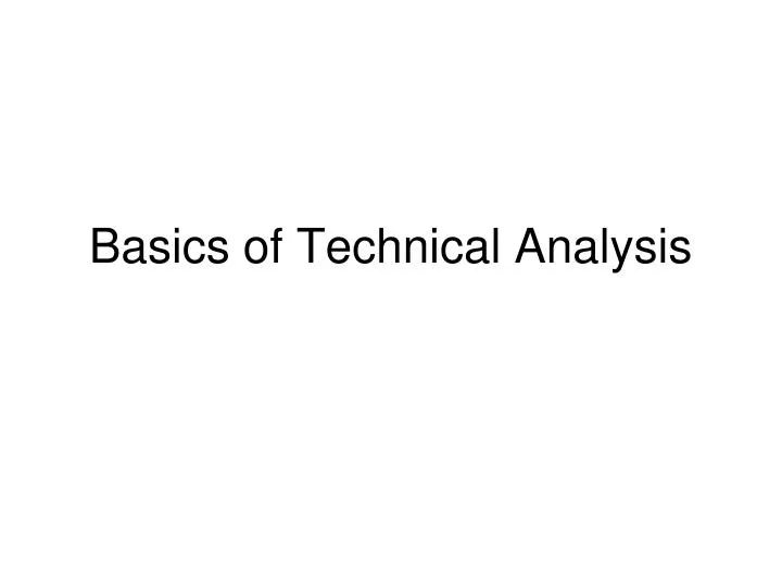 basics of technical analysis