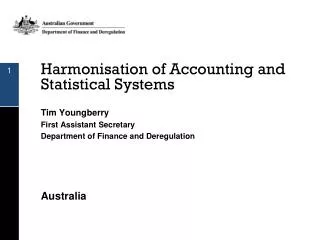 Harmonisation of Accounting and Statistical Systems