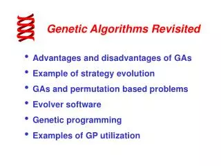 Genetic Algorithms Revisited