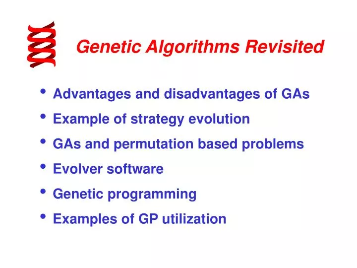 genetic algorithms revisited