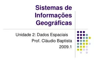 sistemas de informa es geogr ficas