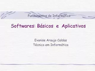 evanise araujo caldas t cnico em inform tica