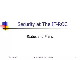 Security at The IT-ROC