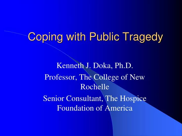 coping with public tragedy