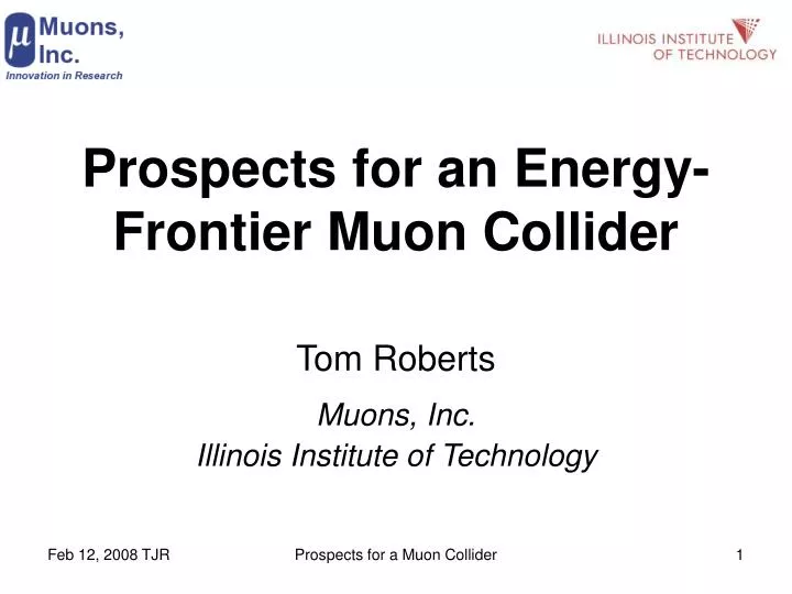 prospects for an energy frontier muon collider