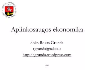 aplinkosaugos ekonomika