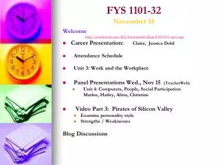 FYS 1101-32 November 14