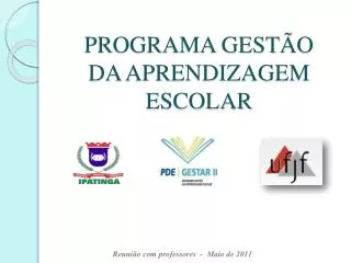programa gest o da aprendizagem escolar