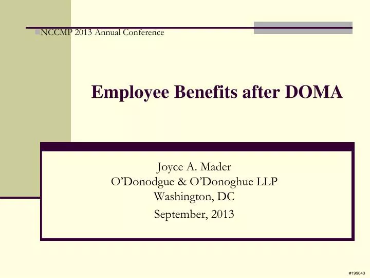 employee benefits after doma