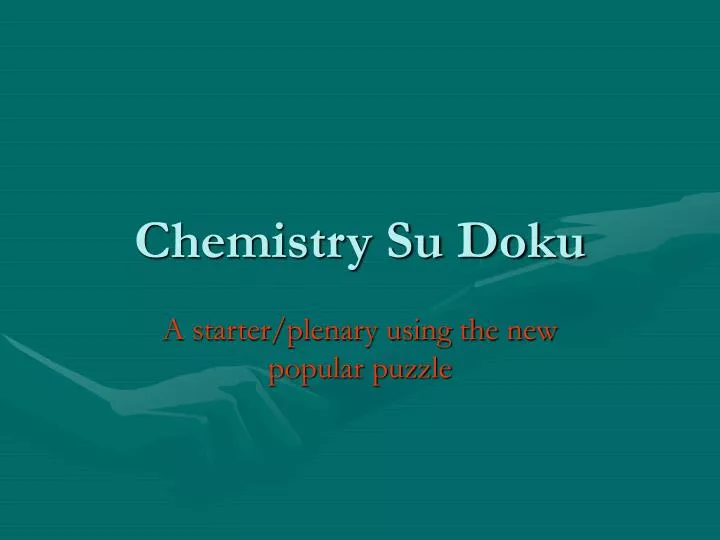chemistry su doku