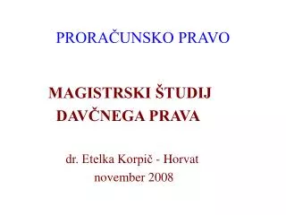 prora unsko pravo