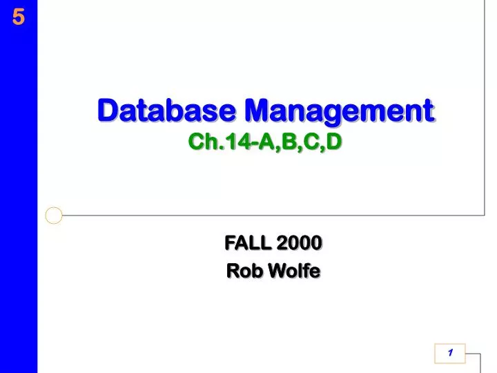 database management ch 14 a b c d