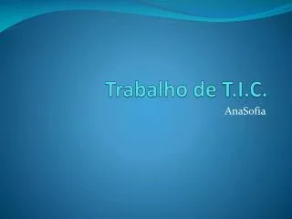 trabalho de t i c