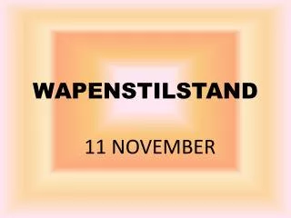 wapenstilstand