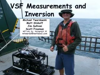VSF Measurements and Inversion