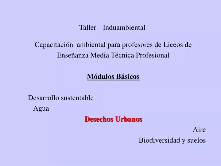 taller induambiental