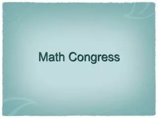 Math Congress