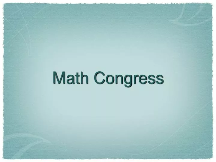 math congress