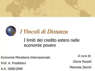 i vincoli di distanza