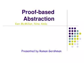 Proof-based Abstraction
