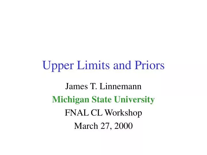 upper limits and priors