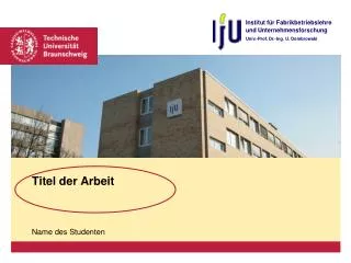 titel der arbeit