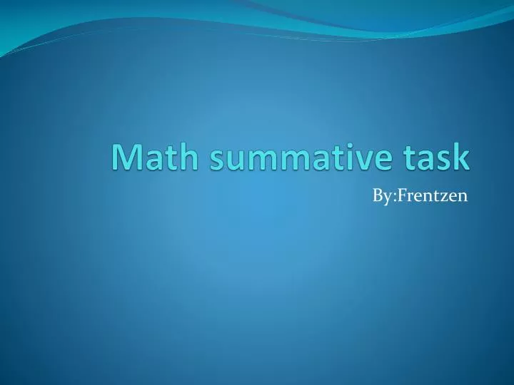 math summative task
