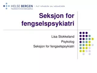 seksjon for fengselspsykiatri