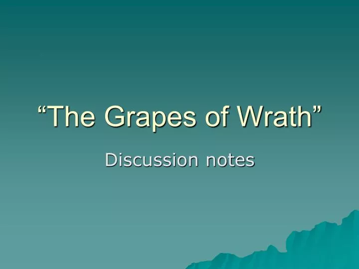 the grapes of wrath