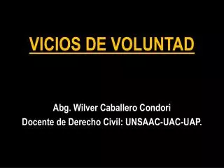 vicios de voluntad