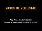 VICIOS DE VOLUNTAD - slide 1