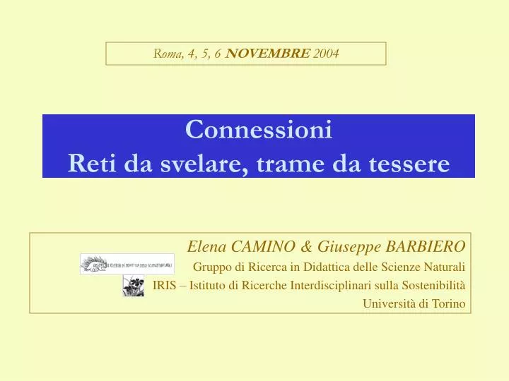 connessioni reti da svelare trame da tessere