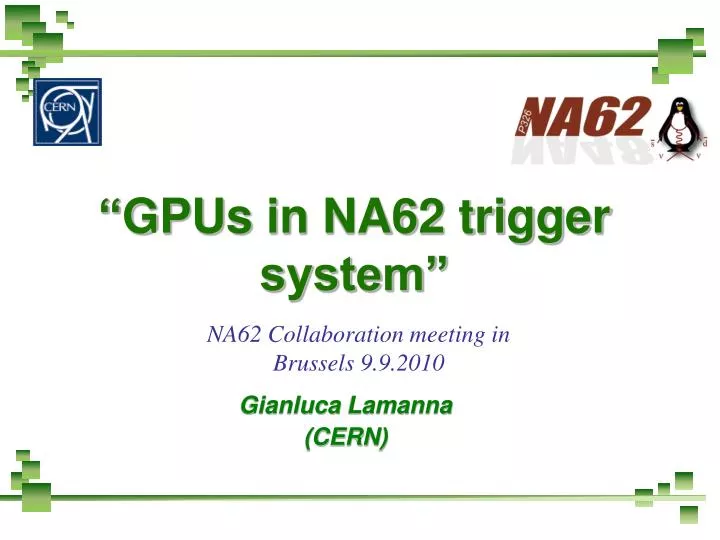 gpus in na62 trigger system