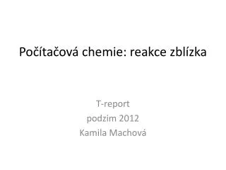 po ta ov chemie reakce zbl zka