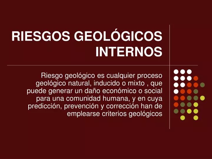 riesgos geol gicos internos