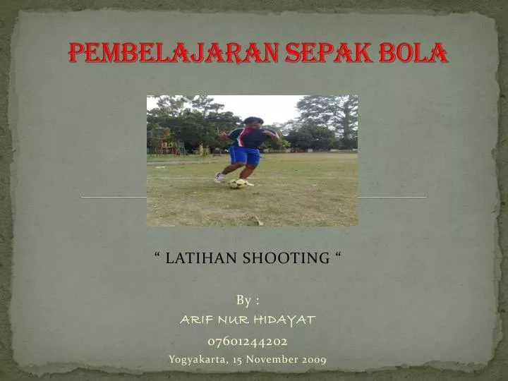 pembelajaran sepak bola