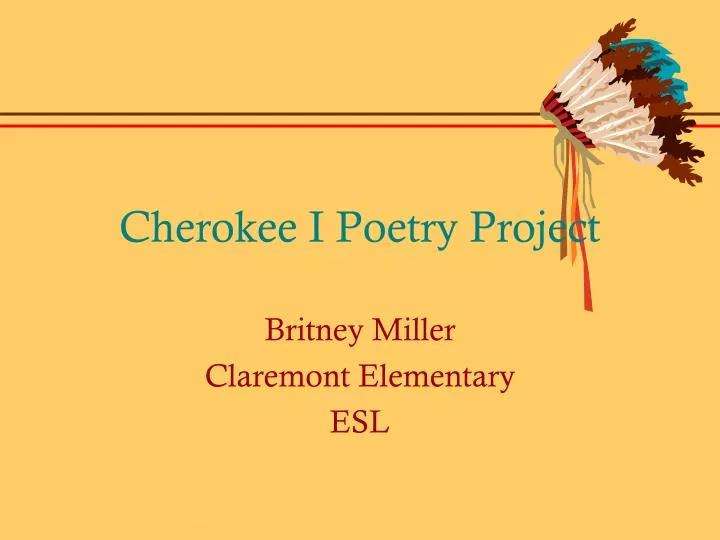 cherokee i poetry project