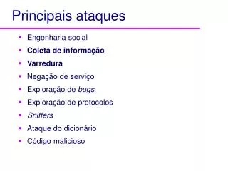 principais ataques