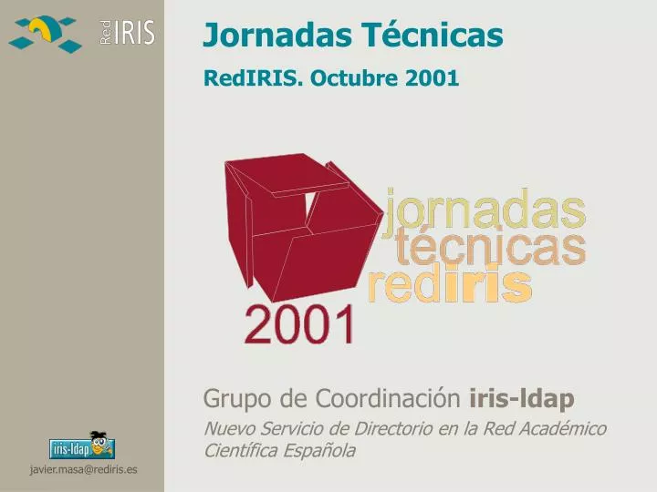 jornadas t cnicas rediris octubre 2001
