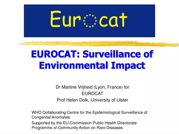 eurocat surveillance of environmental impact